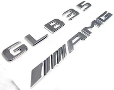 CHROME GLB35 + AMG REPLACEMENT FOR MERCEDES LIFTGATE REAR TRUNK EMBLEM BADGE#
