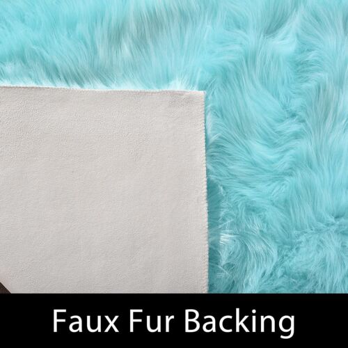 Latepis Faux Fur Sheepskin Area Rugs Soft Shaggy Carpet for Living Room Bedroom - Picture 57 of 219