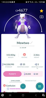 Pokémon Trade Go Level 50- Mewtwo Moves Top Master League Raids