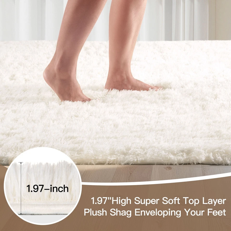 Soft Plush Shaggy Rug – Large Non-Slip Area Carpet for Living Room & Bedroom - Image 2 of 4