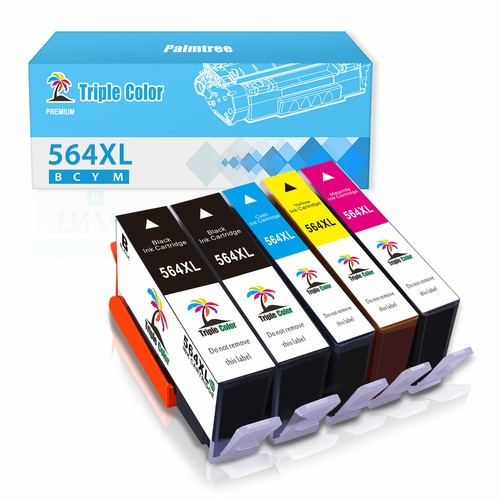 5-Cartridge Multi-Color Ink Set (564XL) - Compatible With HP Photosmart, Deskjet Printers