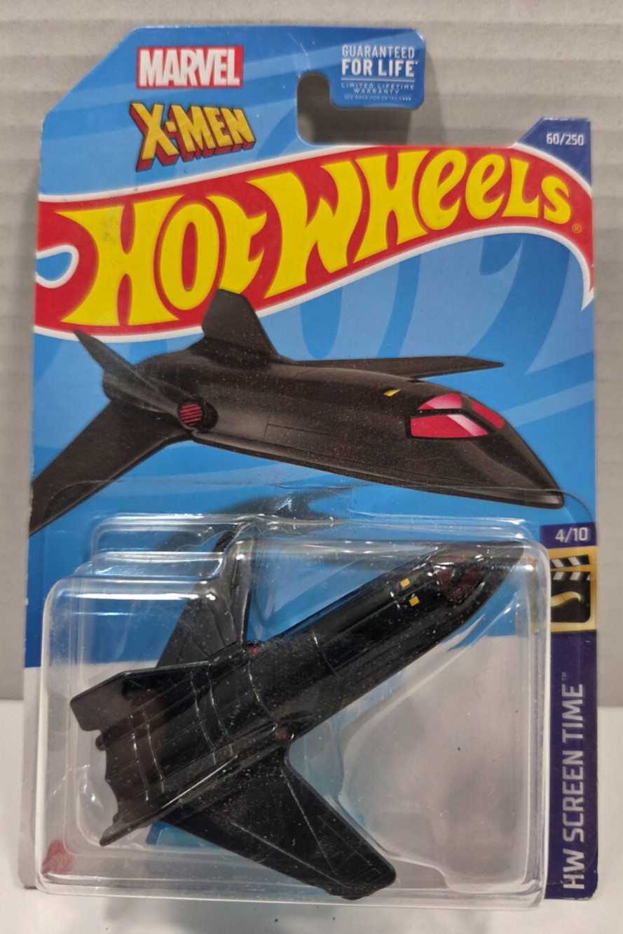 2022 Hot Wheels Marvel X-Men X-Jet Plane (black) HW Screen Time XJet 60/250