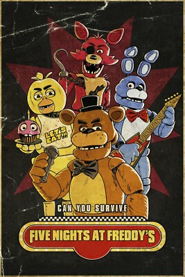 Five Nights at Freddy's Film Poster 2023 Druck Kino Film A3 A2 A1 Maxi 1905