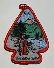 High Sierra Camps arrowhead California  Boy Scout Camp Patch TT9