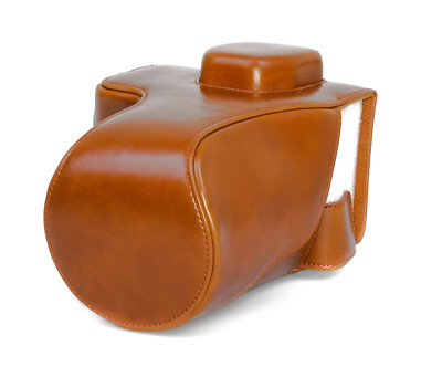 Kameratasche Etui für Sony Alpha A7 Mark II Kunstleder Tasche braun CC1311b