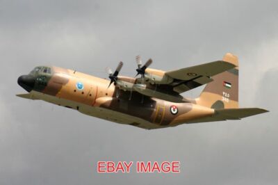 PHOTO  AEROPLANE LOCKHEED C-130H HERCULES '345' FROM ROYAL JORDANIAN AF 3SQN. MS