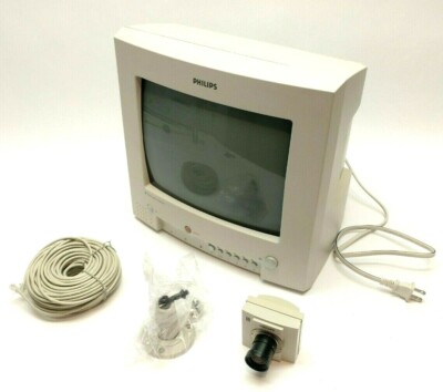 Philips VS23605T B&W Observation System CCD Camera 12'' Monitor 75' RJ11 Cable
