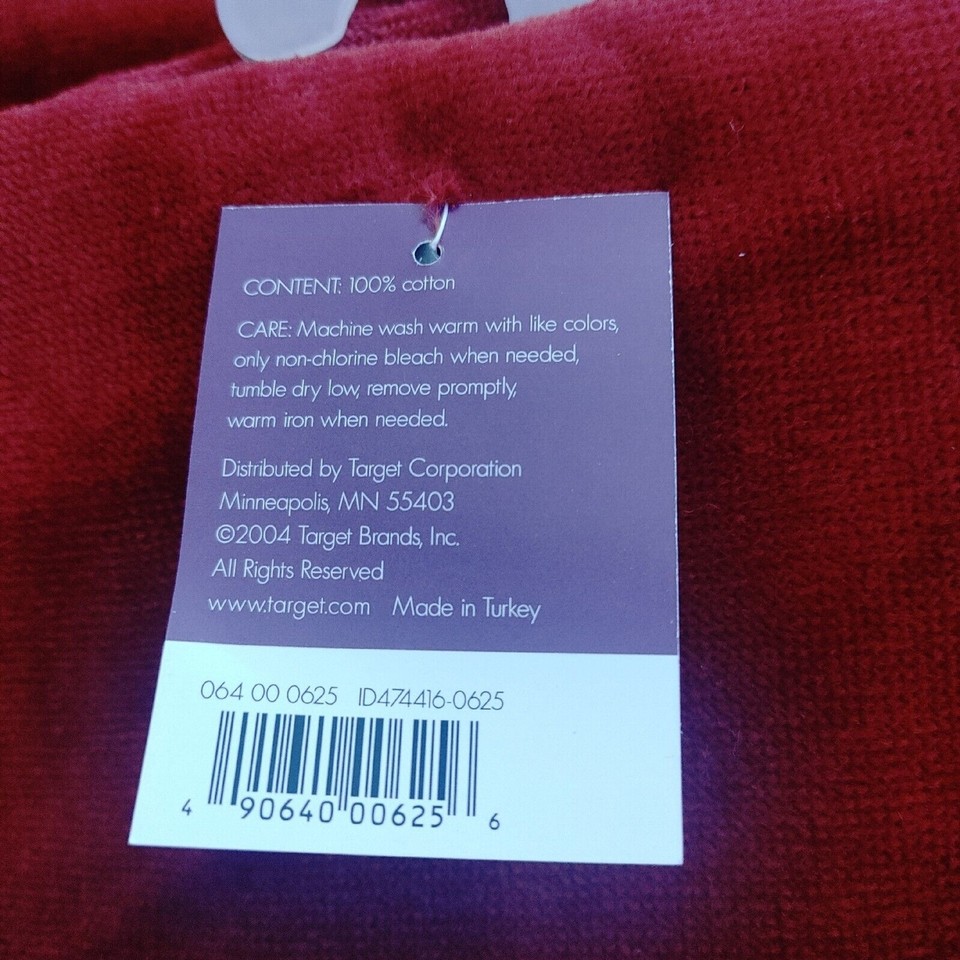 Vintage Bath Towels Lot Target 2004 Age Of Elegance Red Bling Made In