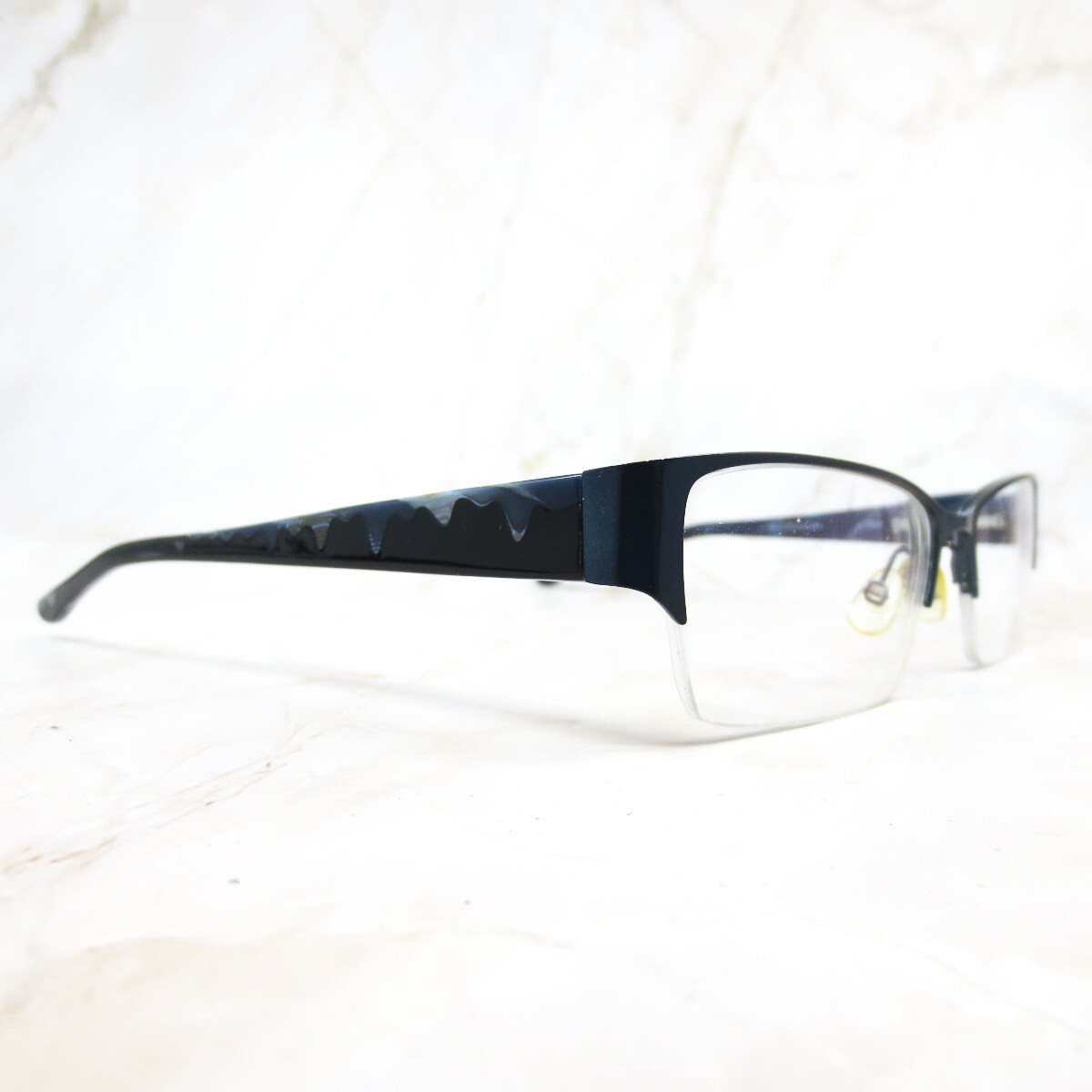 BCBG Max Azria Eyeglasses Frame Womens Black Gray Half Rim  display picture 2