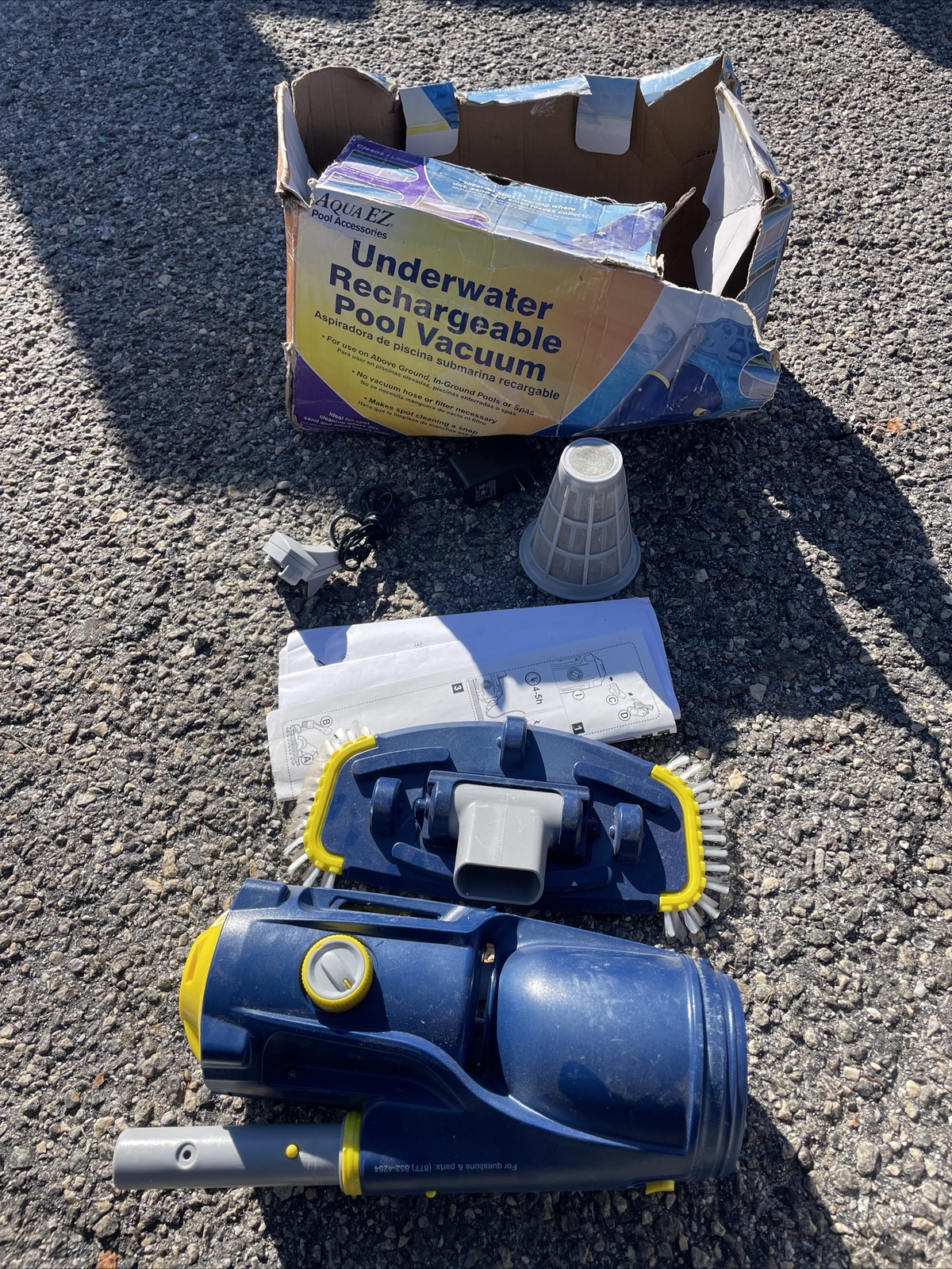 Aqua EZ Small Pool/ SPA Handheld Rechargeable Suction Pool Vacuum RPV5