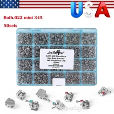50 sets Dental Orthodontics Brackets Braces Mini Roth 0.022" Hooks 3-4-5