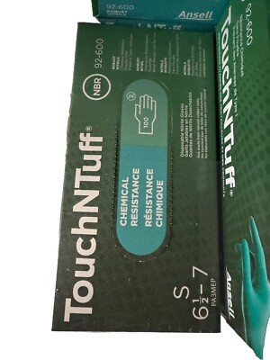 Ansell Touch N Tuff 92-500 Nitrile Lightweight Glove with Beaded Cuff,  Small