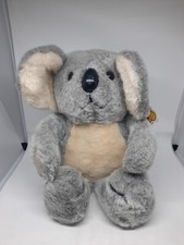 Vintage 1986 Dakin Gray Koala Bear Plush Missing Baby