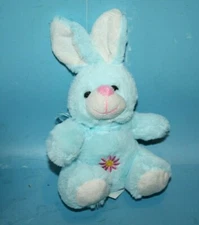 Hunson Trading Blue Plush Pals Easter Bunny Rabbit 6" Flower Stuffed Soft Toy