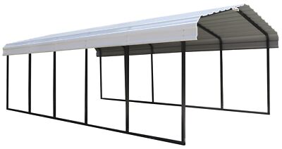 Arrow Storage Products Carport, 12 ft. x 24 ft. x 7 ft. Eggshell