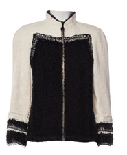 Chanel Tweed Pattern Evening Jacket Size F 42