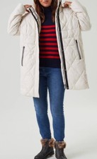 Ladies Ex C&a Water Repellent Hooded Winter Lightly Padded Coat Size 8 - 22