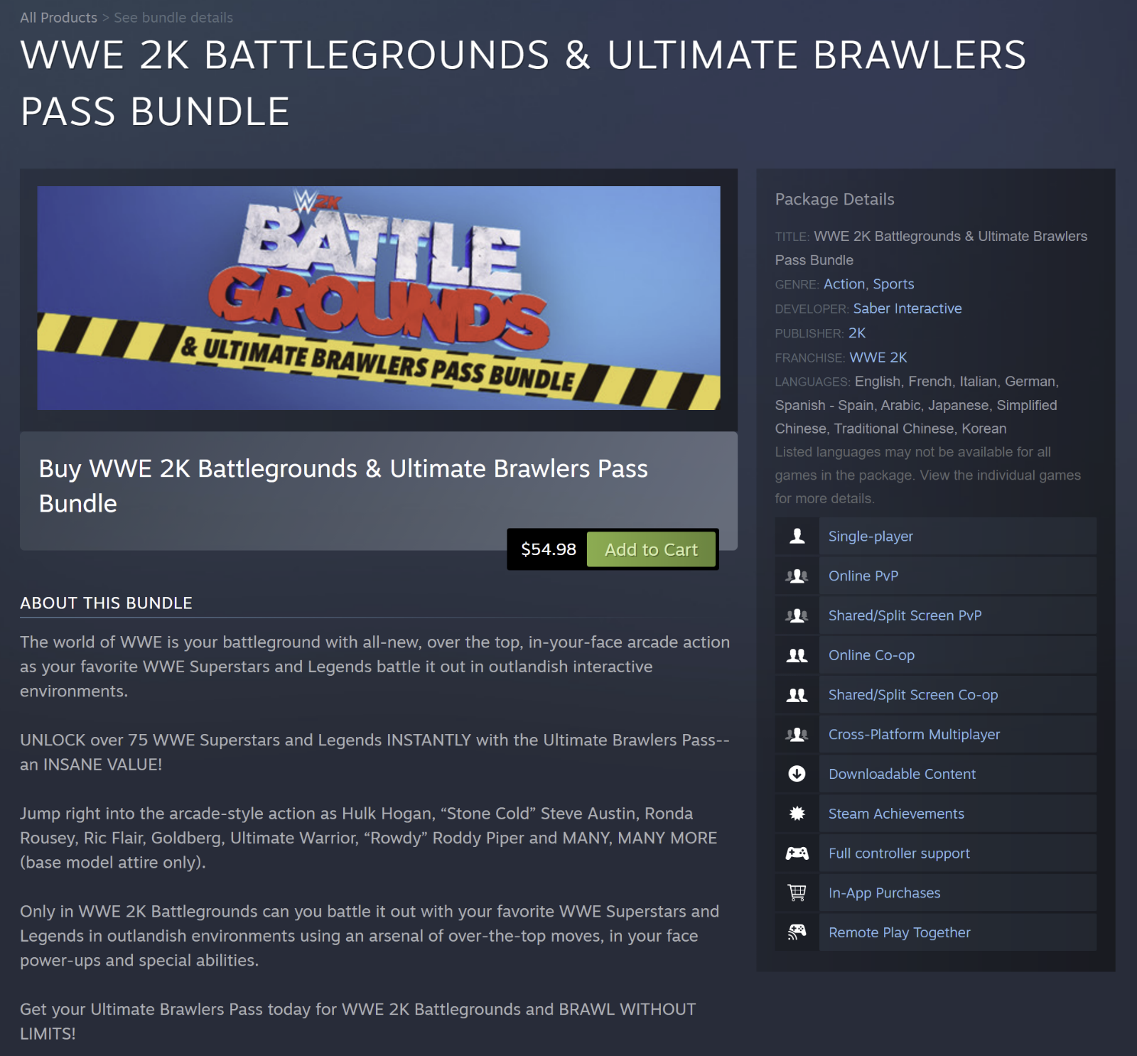 WWE 2K Battlegrounds: Ultimate Brawlers Pass