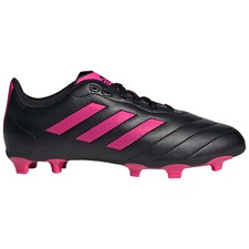 Adidas Goletto VIII FG J Core Youth Soccer Cleats - Black/Shock Pink