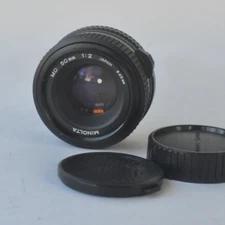 Minolta MD 50mm f/2.0 Lens ~ Manual Focus Prime MF ~ MD Mount