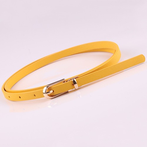 PU Leather Butterfly Bow Skinny Thin Low Waist Belt Candy Color Faux Leather U ❥ - Picture 24 of 33