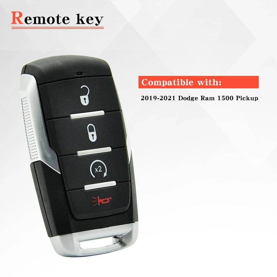 Smart Remote Flip Key Fob for 2019 2020 2021-2024 Ram 1500 OHT-4882056 68442907 — 第 4/4 张图片