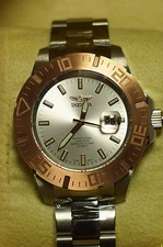NEW Men's INVICTA 14049 Pro Diver Japanese Quartz Two Tone Rose Gold Bezel Watch