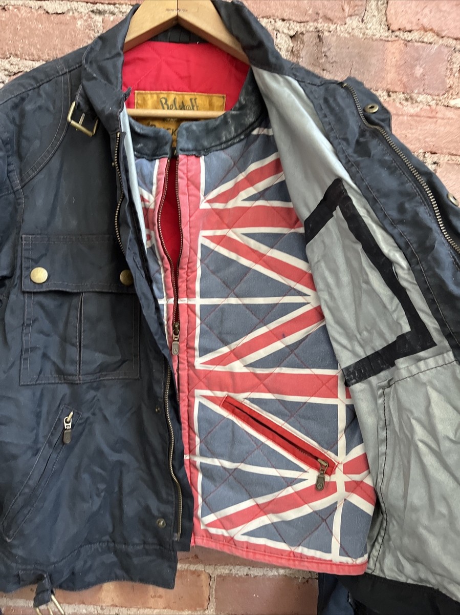 Vintage Belstaff Black Prince Mens Waxed Biker Jacket, Sz Vintage Belstaff Black Prince Mens Waxed Biker Jacket, Sz
