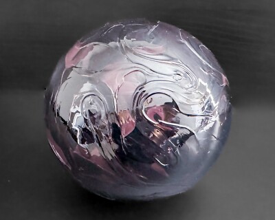 Pyromania 5.75'' 2001 Oregon Float Brown Purple Art Glass Ball Orb Sphere