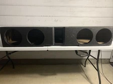 QPower QBGMCFF07408 8 Inch 4 Subwoofer Box for GMC and Chevy Crew Cab Full door