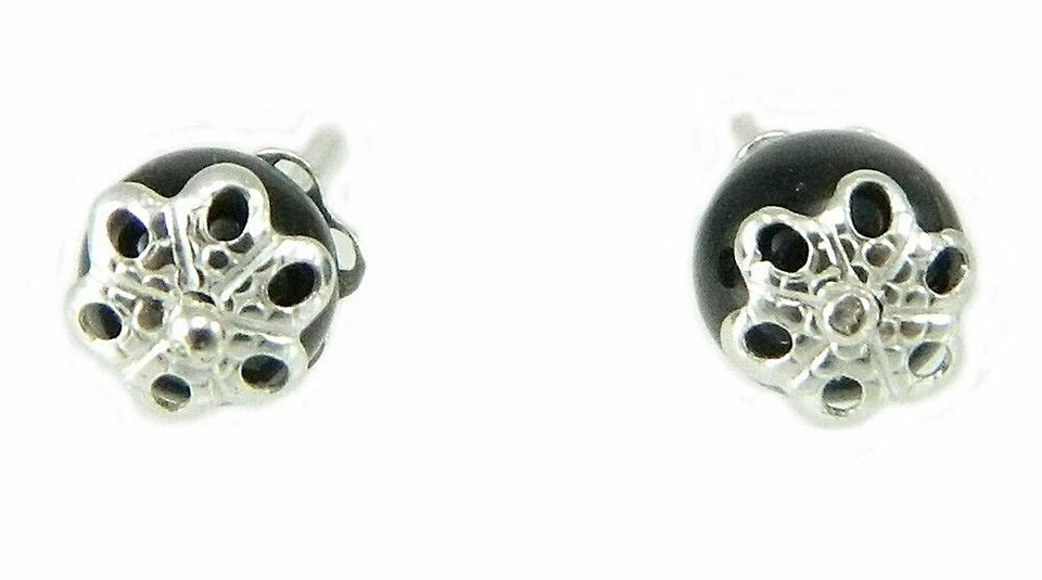 Orecchini Lobo argento Portafortuna su coccu kokos filigranafilu&trama sardo - Immagine 2 di 3