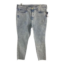 Universal Thread Womens Jeans Size 18 High Rise Skinny Light Wash Raw Hem NEW
