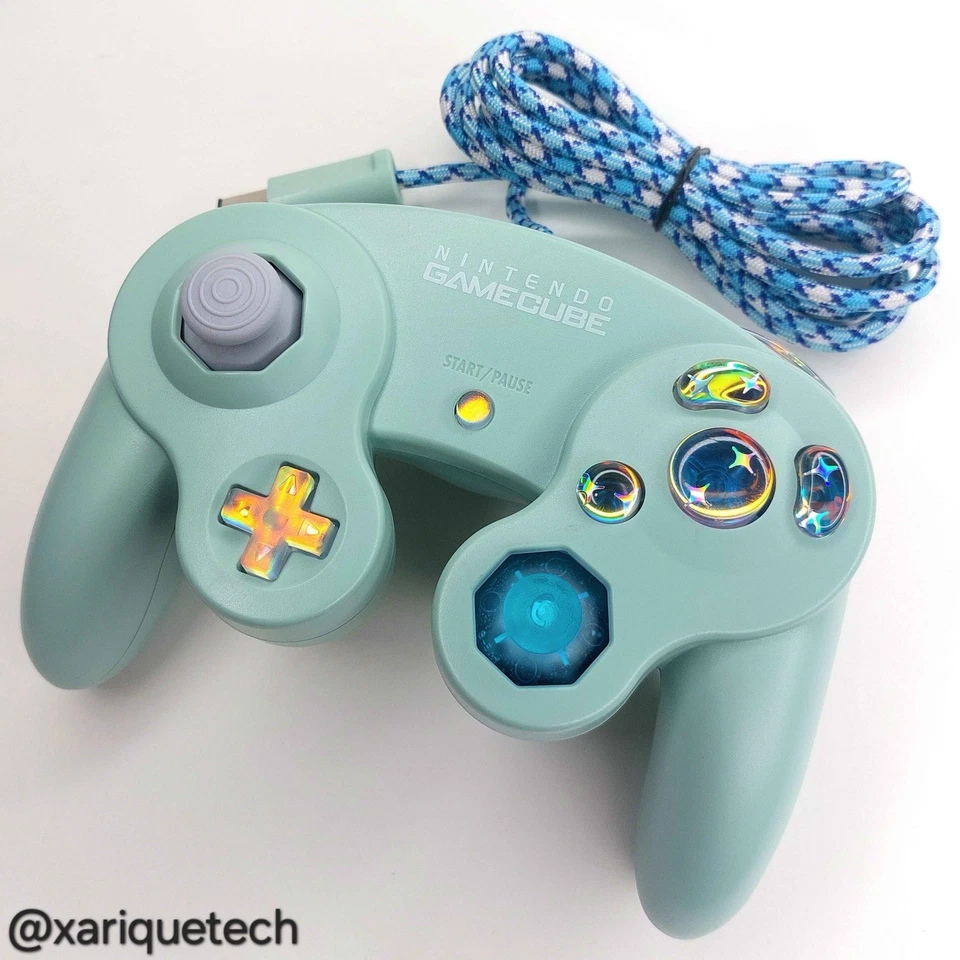Modded Symphonic Green GameCube Controller - Image 2 of 2
