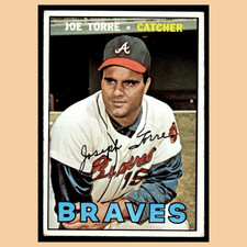Joe Torre #350 1967 Topps Atlanta Braves Baseball Card MLB EX