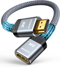 Highwings 8K 4K HDMI Extender, Extension Cable 2.1 4K@30Hz/ 1 feet, Grey 