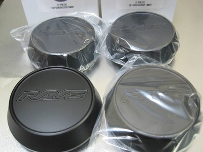 RAYS VOLK RACING Center Caps Matte Black High Type #91 Set of 4 New
