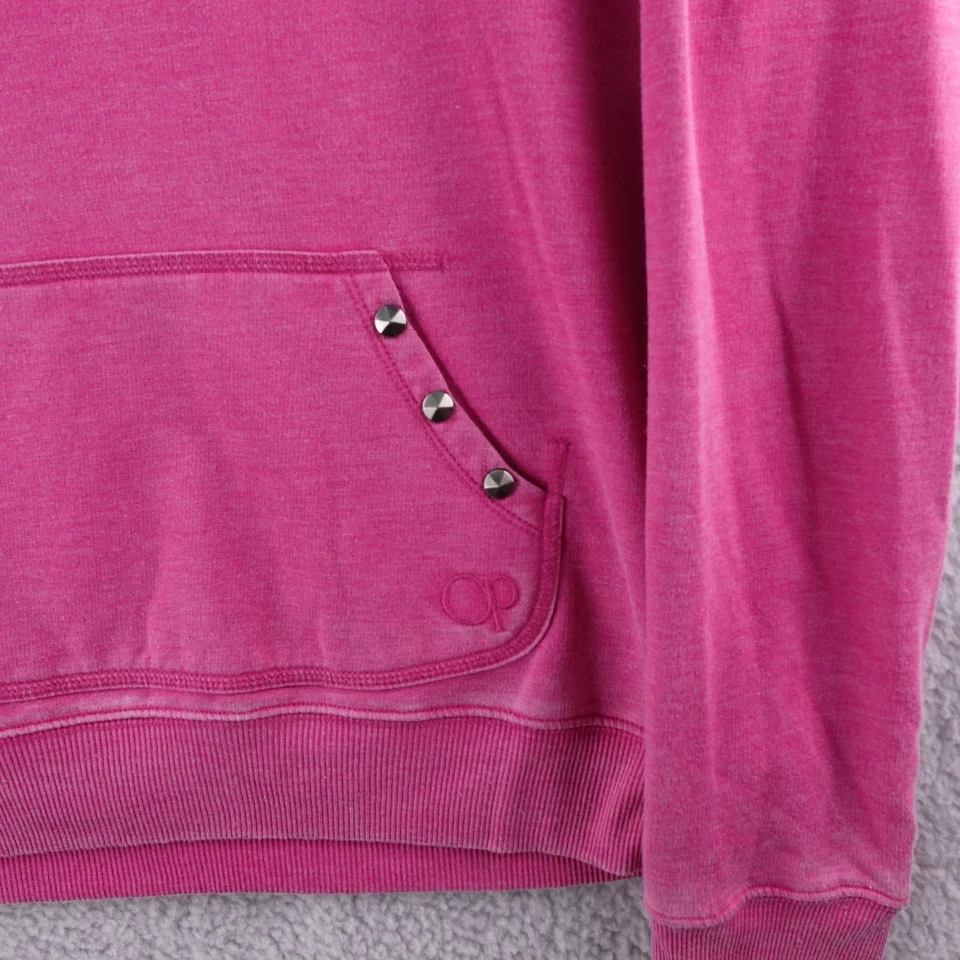 OP Ocean Pacific Kids Girls Pink Hooded Pullover Sweatshirt Hoodie XL Y2K Grunge - Image 3 of 4