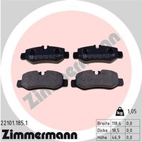 Zimmermann Bremsbelagsatz, Scheibenbremse 22101.185.1 FüR MERCEDES-BENZ