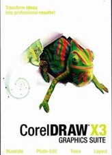 CorelDraw Graphics Suite X3 4-Disc PC CD illustrator photo editing trace layout