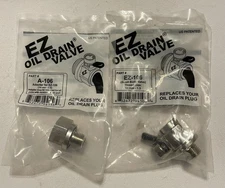 NEW EZ Engine Oil Drain Valve & Adapter Combo EZ-106 & EZ-A-106 (14mm-1.5) - NIP