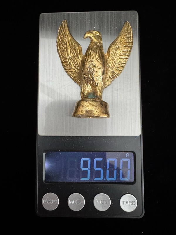 Brass Eagle Flag Pole Finial Gold Decorative Antique Theme wax seal