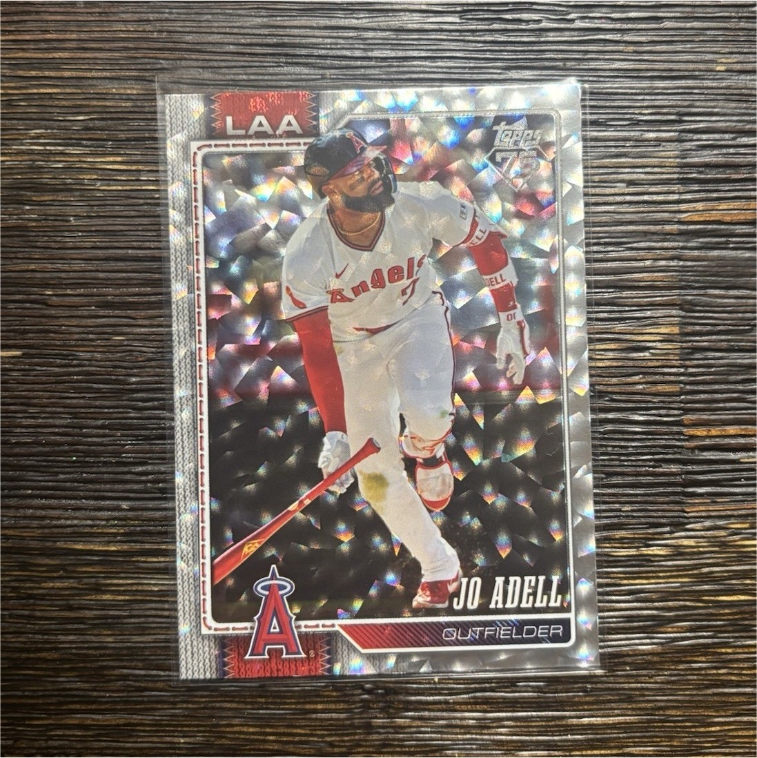 2026 Topps 75th  Jo Adell Silver Crackleboard #139 Los Angeles Angels MLB Card