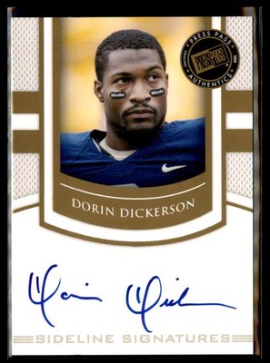 2010 Press Pass PE #SS-DD Dorin Dickerson Sideline Signatures Gold Autograph