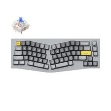 Keychron Q8 65% Alice Mechanical Keyboard Silver Grey Gateron Blue