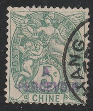 FRANCE POST OFFICE IN CHINA 1903 postage Mi.10b used Shanghai, Scott J14a, CV 650$