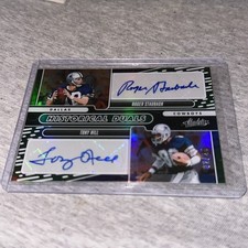 2024 Absolute - Historical Duals Roger Staubach, Tony Hill #HD-DAL Green /25 