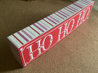 Ashland Sprinkle Shop Block Sign Ho Ho Ho with Pink White and Red Stripes - NEW — photo 4