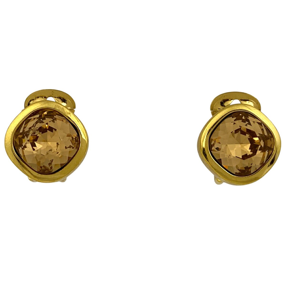 For Earrings Christian Dior design earrings GP gold orange ladies used