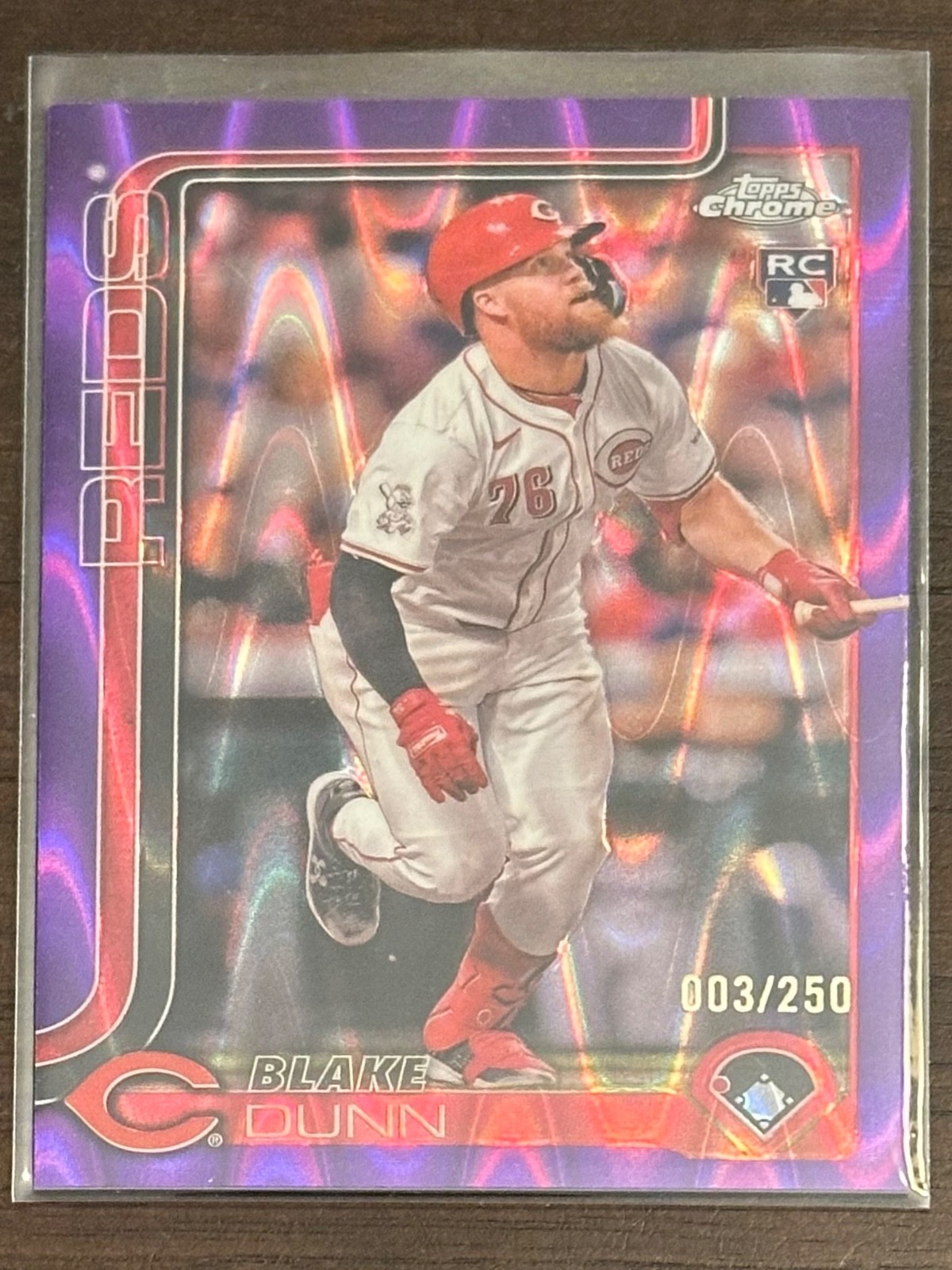 ⚾️💜 2025 Topps Chrome Blake Dunn #161 Purple Raywave 3/250 Cincinnati Reds