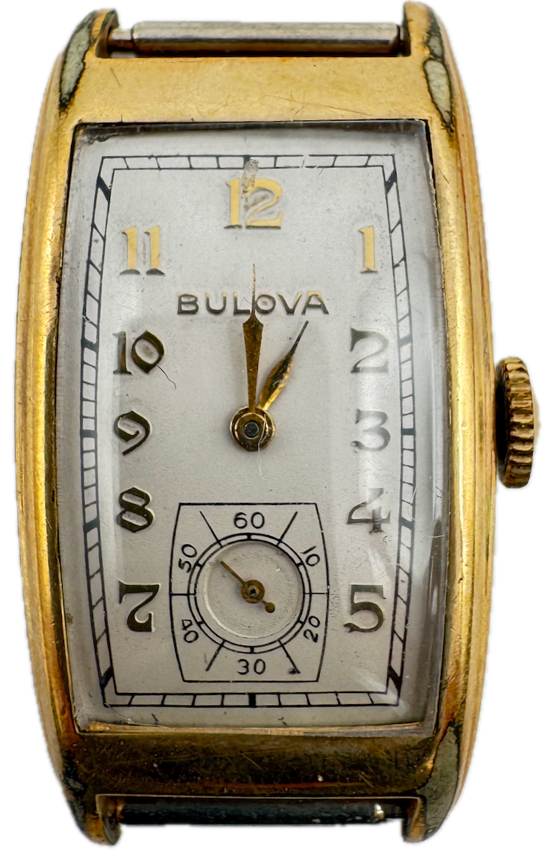 Vintage 1941 Bulova Kirkwood Men's Mechanical Wristwatch 7 AH Steel & 10k RGP